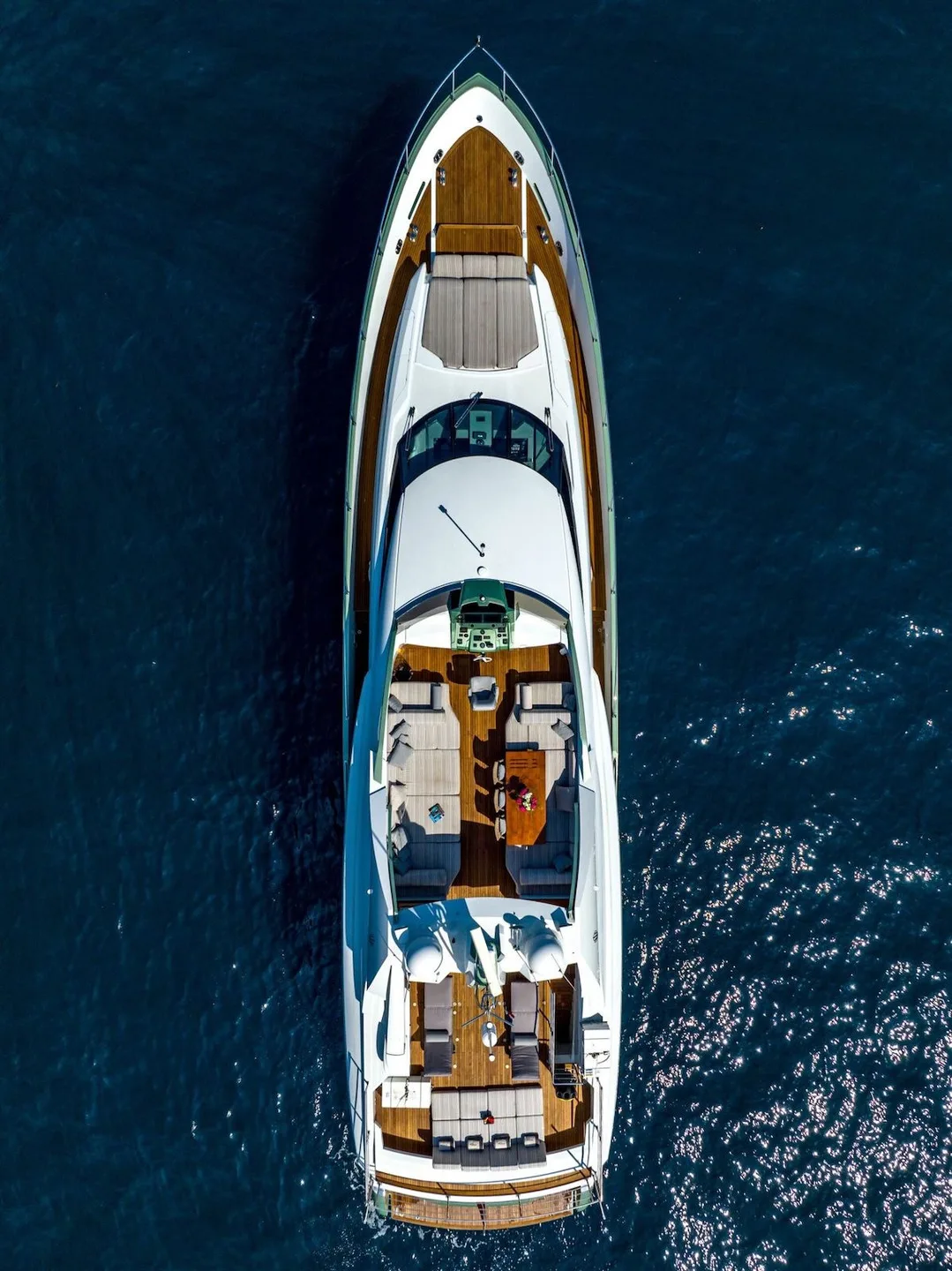 Peri 95 superyacht aerial view