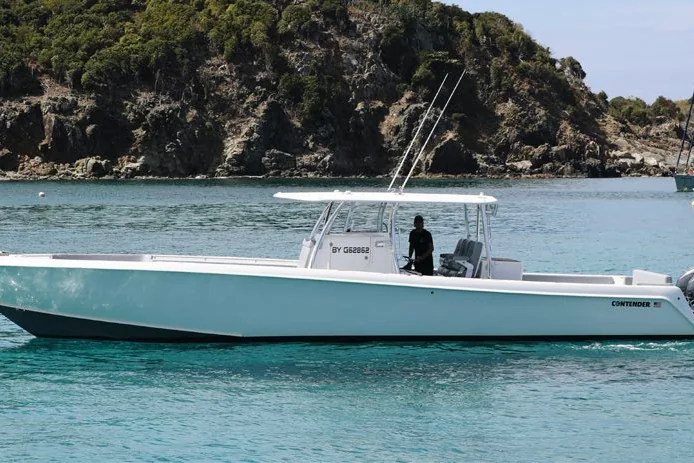 Contender 44 at anchor in a St Barth bay