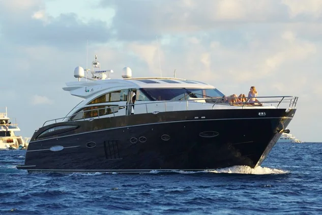 Princess 72 motor yacht under way